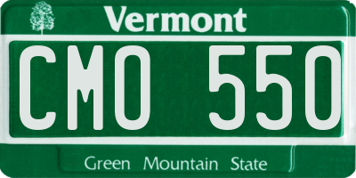 VT license plate CMO550