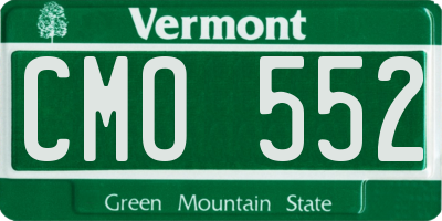 VT license plate CMO552