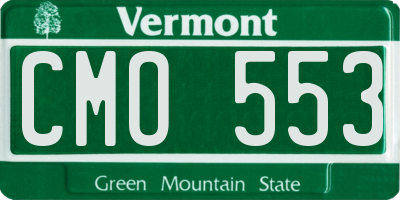 VT license plate CMO553