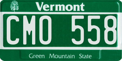 VT license plate CMO558