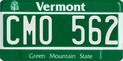 VT license plate CMO562