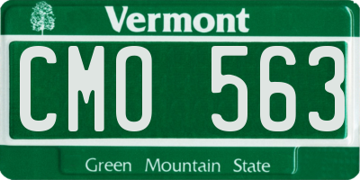 VT license plate CMO563