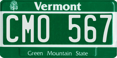 VT license plate CMO567