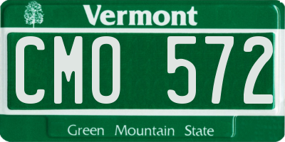 VT license plate CMO572