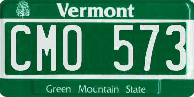 VT license plate CMO573