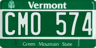 VT license plate CMO574
