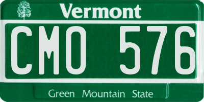 VT license plate CMO576