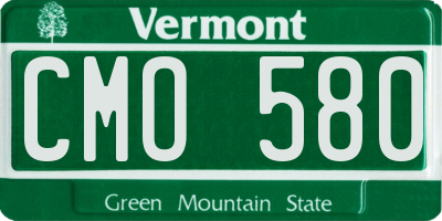 VT license plate CMO580