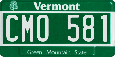 VT license plate CMO581