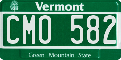VT license plate CMO582