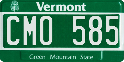VT license plate CMO585
