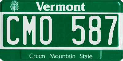 VT license plate CMO587
