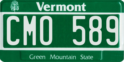VT license plate CMO589
