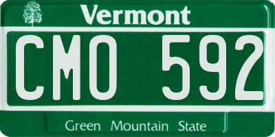 VT license plate CMO592
