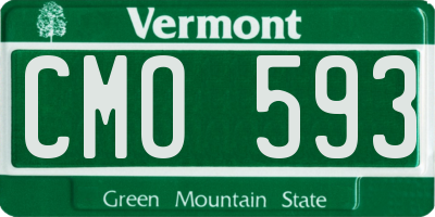 VT license plate CMO593