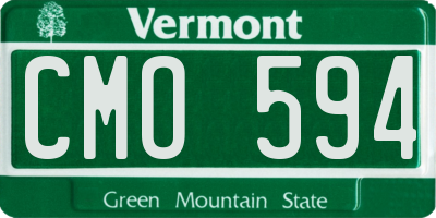 VT license plate CMO594