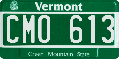VT license plate CMO613
