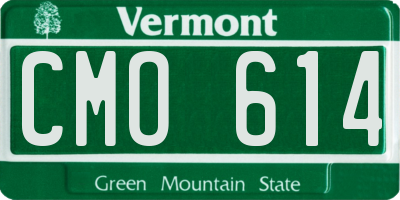 VT license plate CMO614