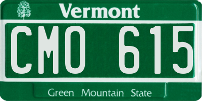 VT license plate CMO615