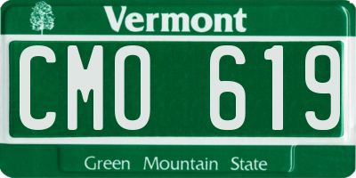 VT license plate CMO619