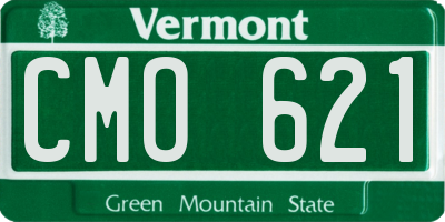 VT license plate CMO621