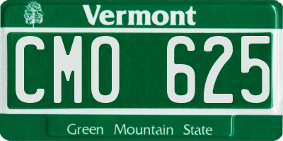 VT license plate CMO625