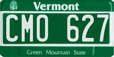VT license plate CMO627