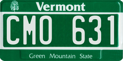 VT license plate CMO631