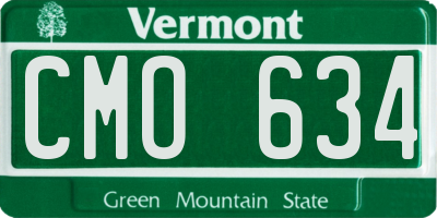 VT license plate CMO634