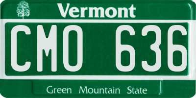 VT license plate CMO636