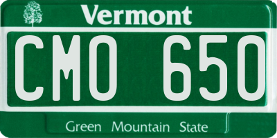 VT license plate CMO650