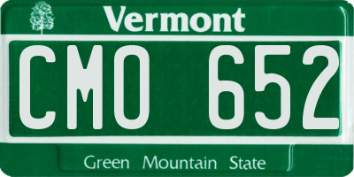 VT license plate CMO652
