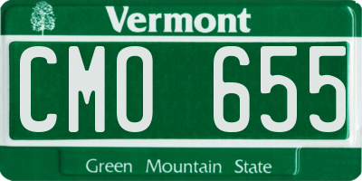 VT license plate CMO655