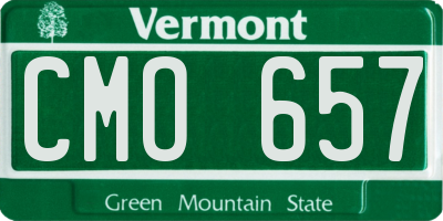 VT license plate CMO657
