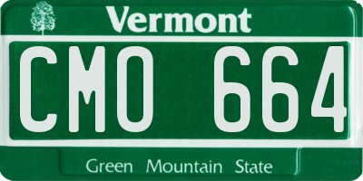 VT license plate CMO664