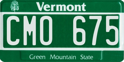 VT license plate CMO675