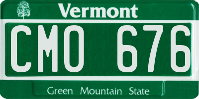VT license plate CMO676
