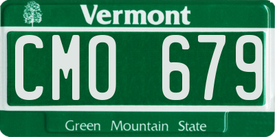 VT license plate CMO679
