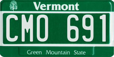 VT license plate CMO691