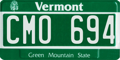 VT license plate CMO694