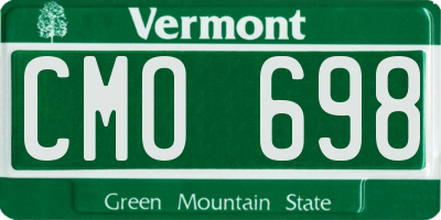 VT license plate CMO698