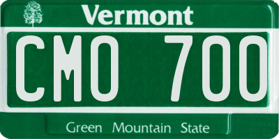 VT license plate CMO700