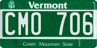 VT license plate CMO706