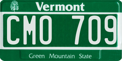 VT license plate CMO709