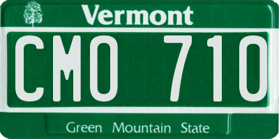 VT license plate CMO710