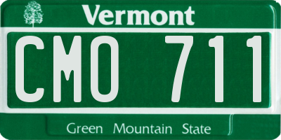 VT license plate CMO711