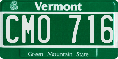 VT license plate CMO716
