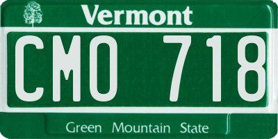 VT license plate CMO718
