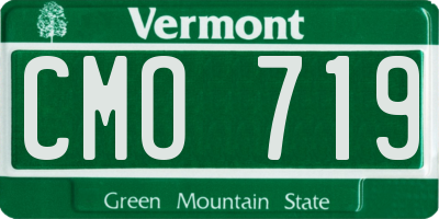 VT license plate CMO719