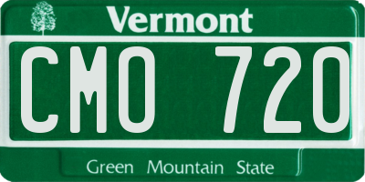 VT license plate CMO720